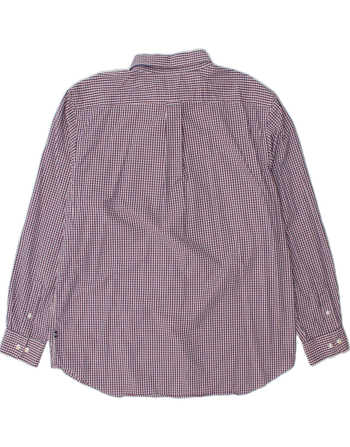 NAUTICA Mens Shirt 2XL Purple Gingham Cotton Vintage Nautica and Second-Hand Nautica from Messina Hembry 