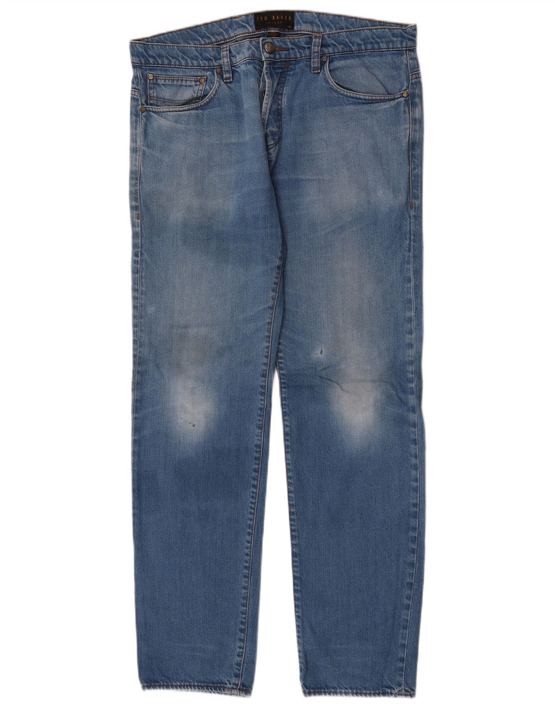 Calça jeans reta masculina Ted Baker W34 L32 azul poliéster