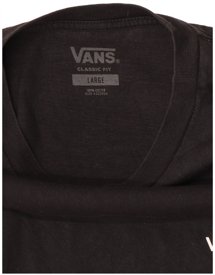 Camiseta Vans Masculina Classic Fit Top Grande Algodão Preto