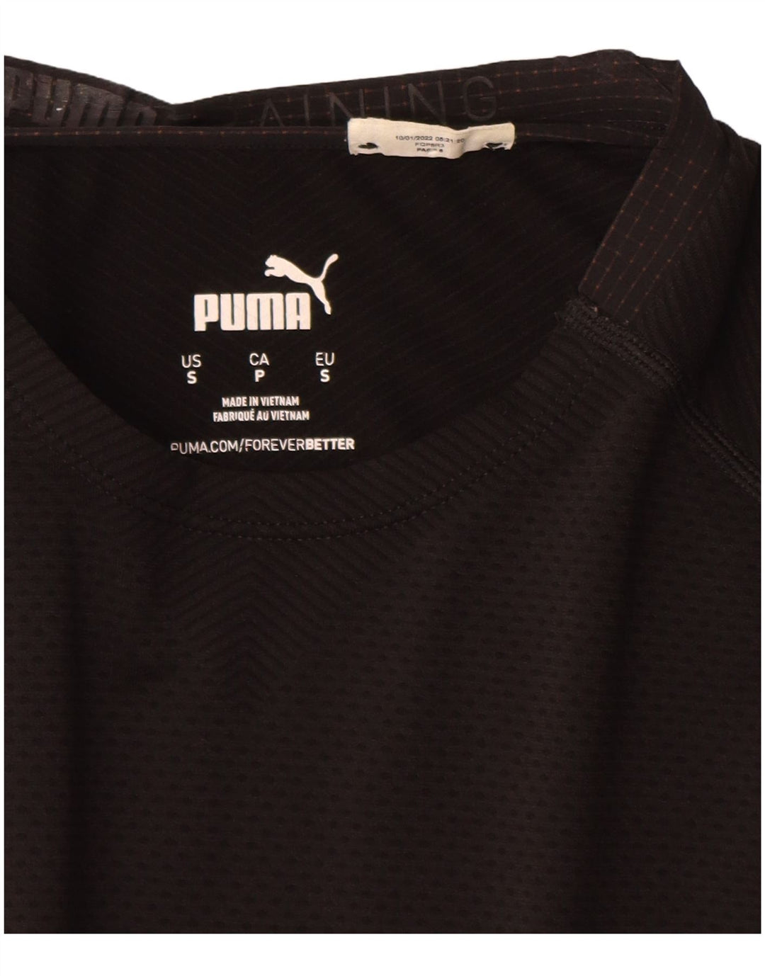 Puma Camiseta Masculina Top Pequeno Preto