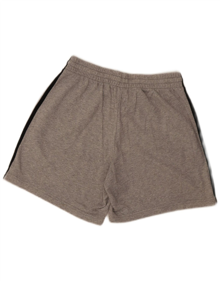 Shorts esportivos masculinos Adidas médio cinza manchado de algodão