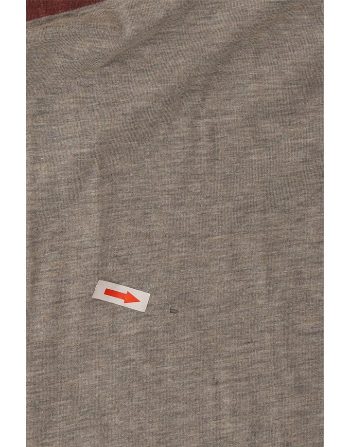 Camiseta masculina Puma Top cinza médio algodão colorblock