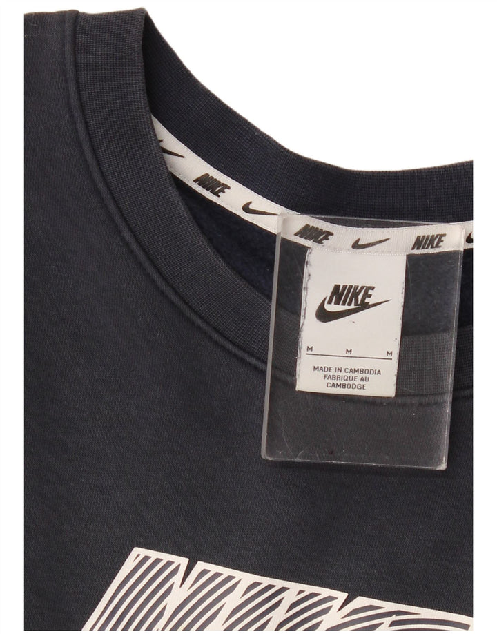Moletom gráfico masculino Nike Jumper médio azul marinho colorblock
