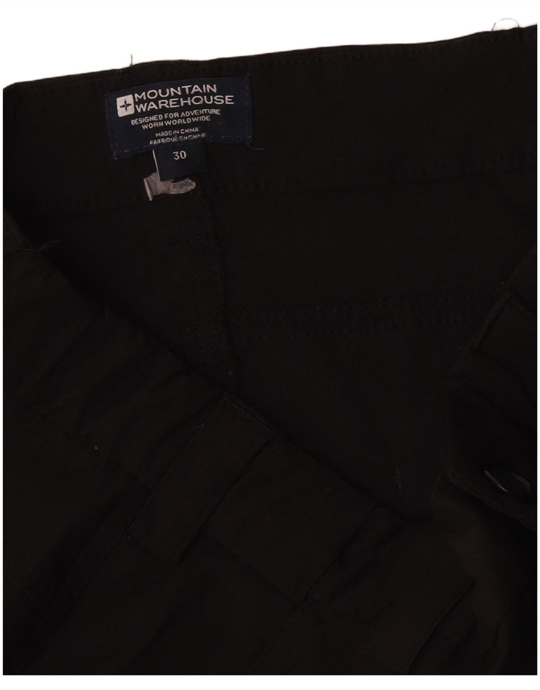 Calça cargo reta masculina Mountain Warehouse W30 L33 nylon preto