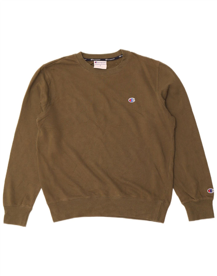 Champion moletom masculino jumper médio cáqui algodão