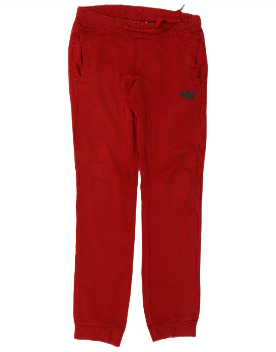 ADIDAS Mens Treino Calças Joggers Pequeno Algodão Vermelho