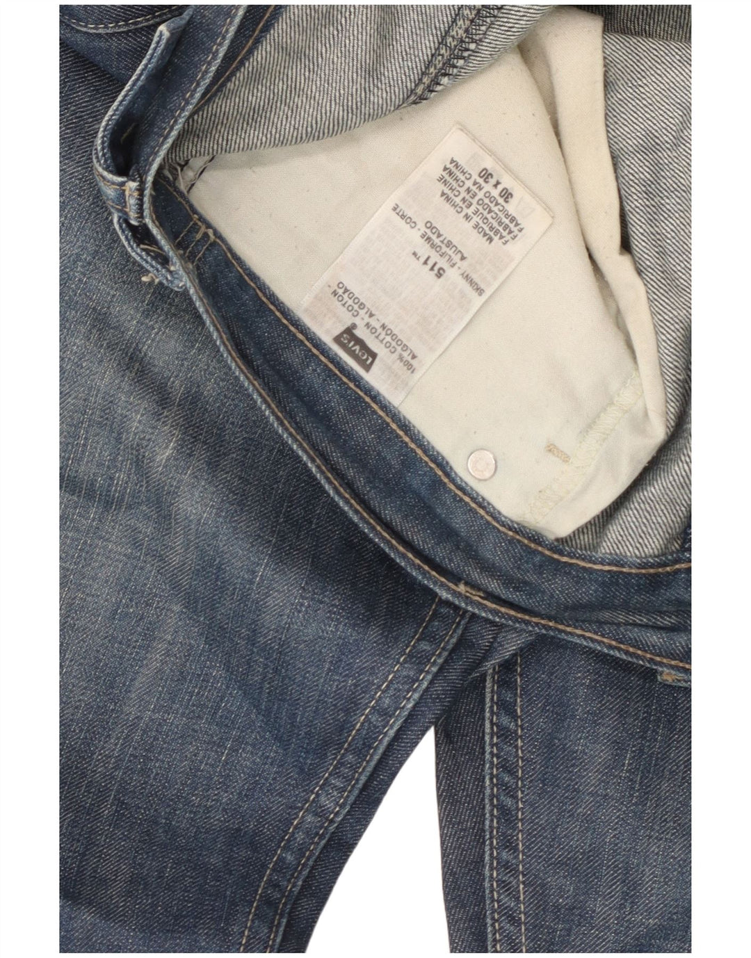 Calça jeans feminina Levi's W30 L30 azul algodão