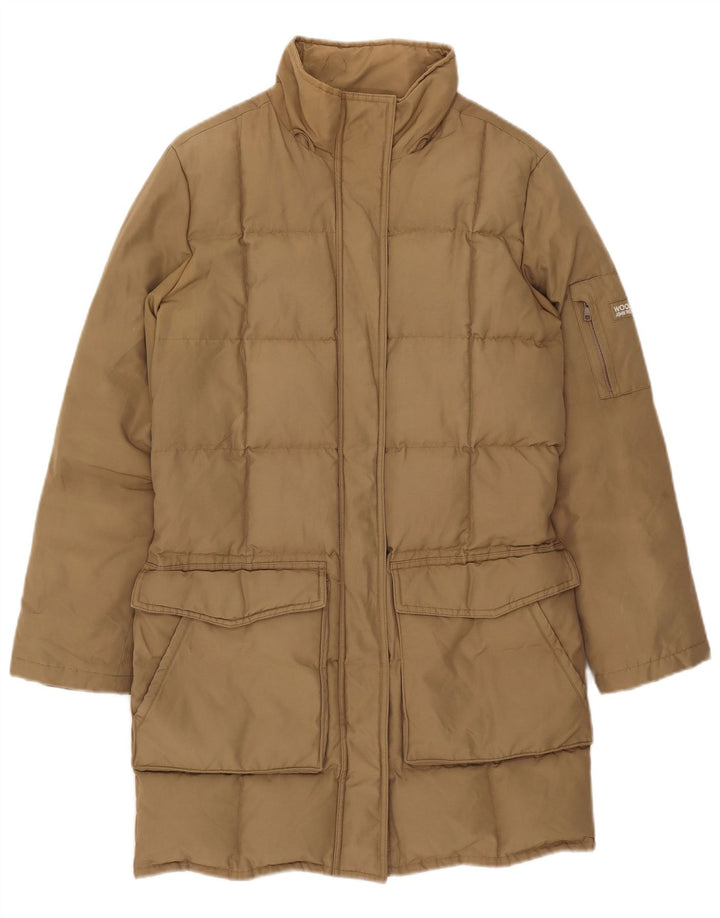 Casaco acolchoado feminino Woolrich UK 10 pequeno bege nylon