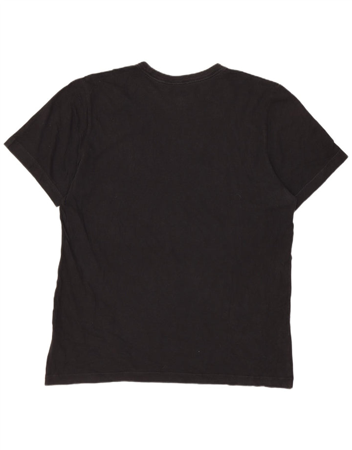 Camiseta masculina Nike Air Graphic Top grande de algodão preto