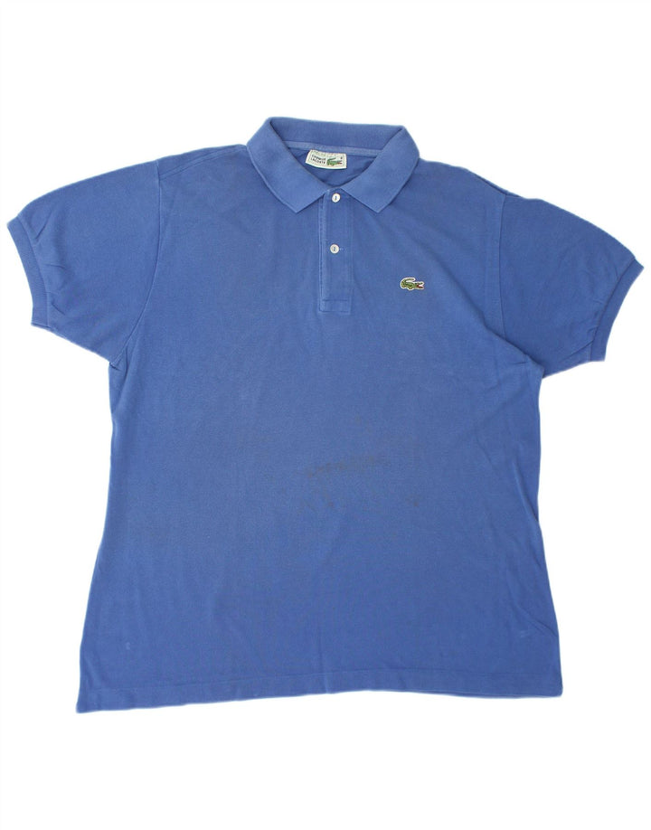 Camisa polo masculina LACOSTE tamanho 7 2XL algodão azul