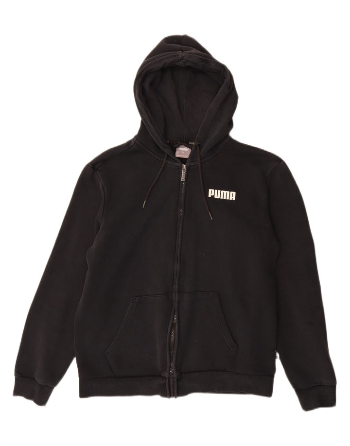 Suéter Puma feminino com capuz e zíper UK 14 médio preto