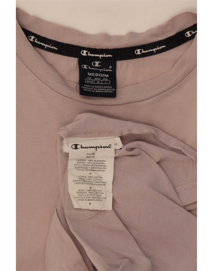 Camiseta masculina Champion de algodão rosa médio