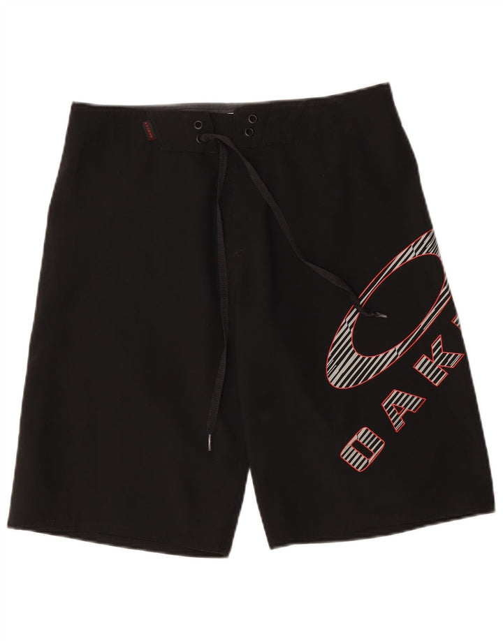 Calções de banho masculinos Oakley Graphic médio preto