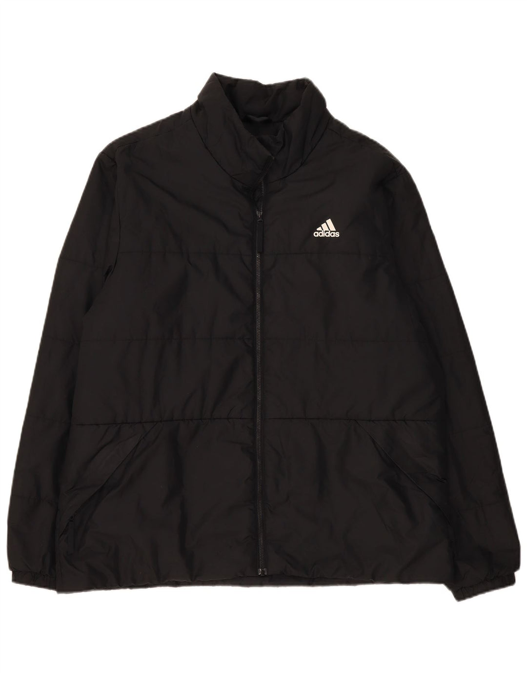 Jaqueta acolchoada masculina Adidas UK 42 XL poliéster preto