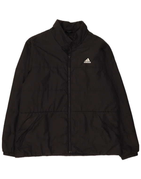 Jaqueta acolchoada masculina Adidas UK 42 XL poliéster preto