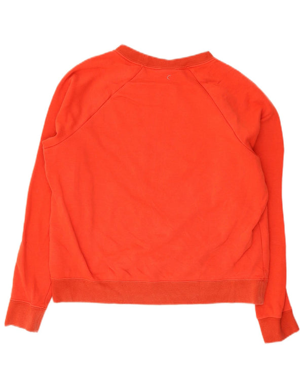 Nike feminino gráfico moletom jumper UK 14 médio algodão vermelho