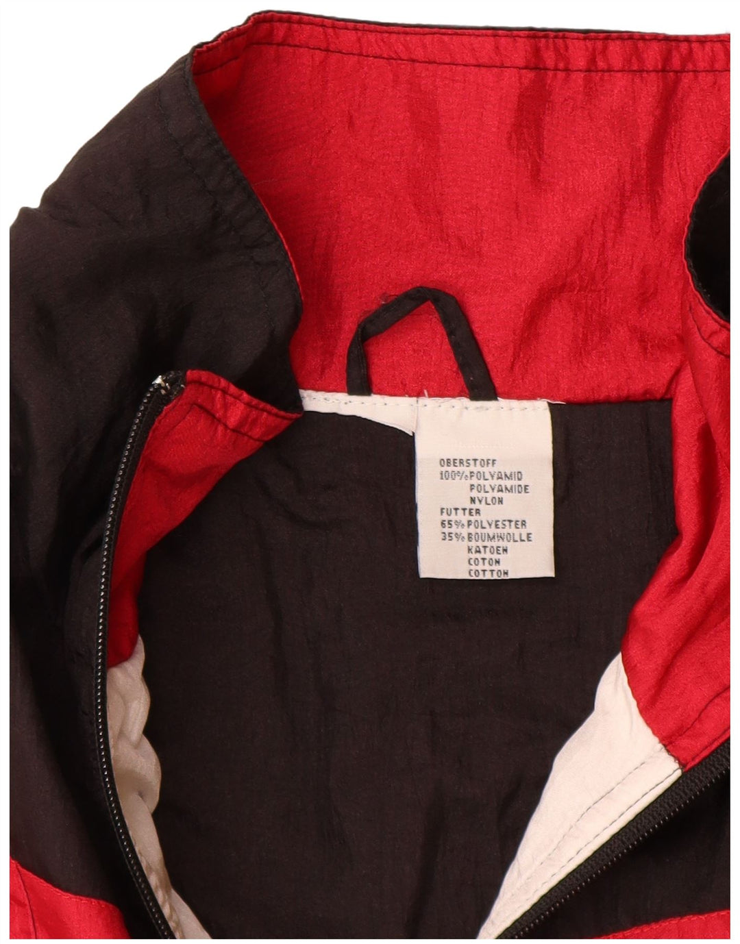 VINTAGE Mens Treino Top Jacket XL Multicolorido Colourblock Poliamida