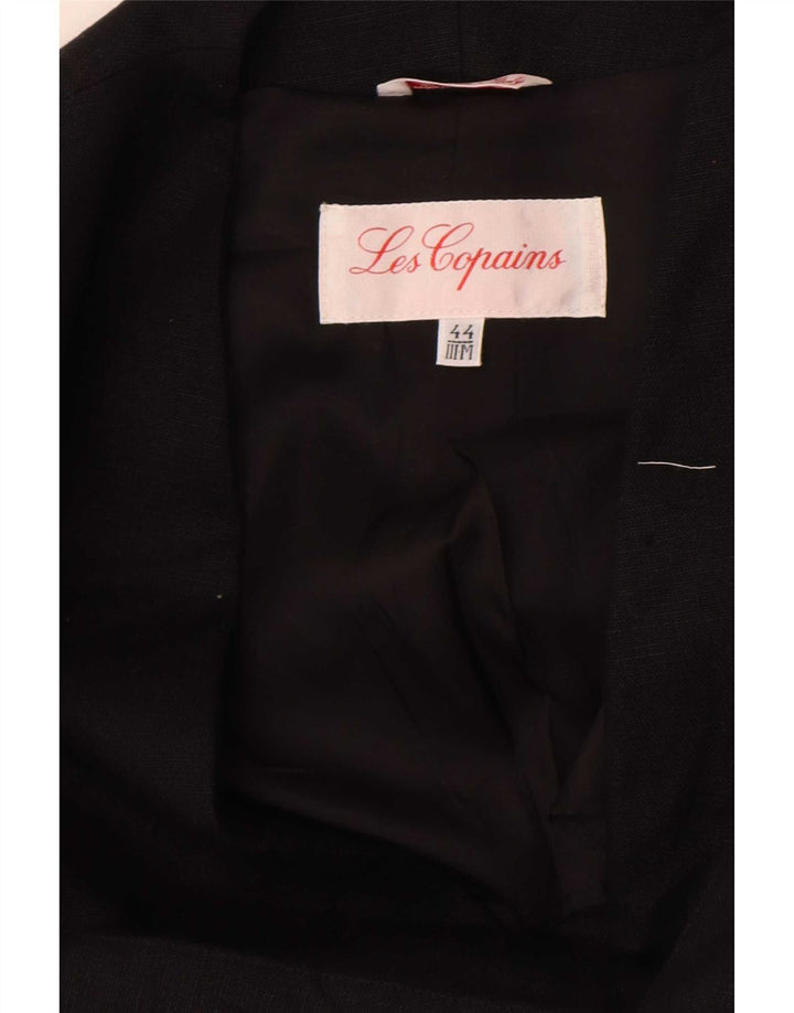 Jaqueta blazer feminina Les Copains manga curta com 1 botão IT 44 médio preto