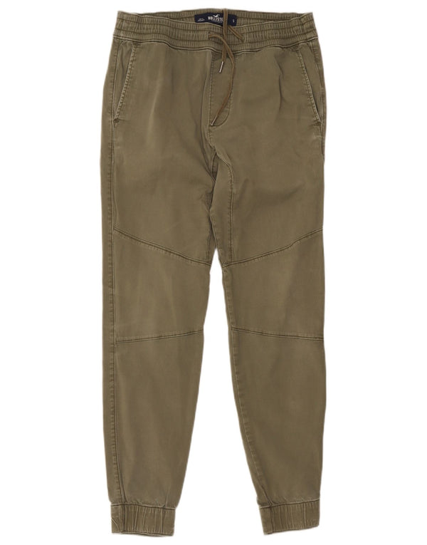 Hollister Mens Joggers Calças Casuais Pequenas W28 L25 Algodão Cáqui