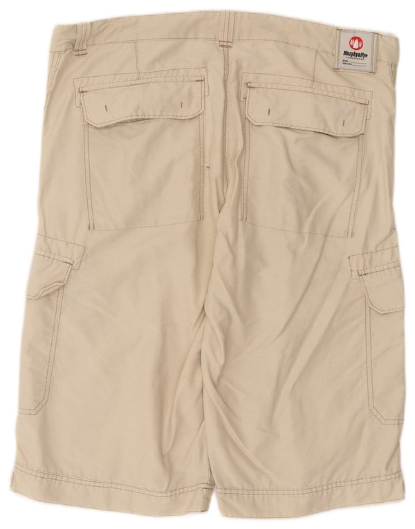 Shorts cargo masculino Murphy & Nye W38 XL algodão bege