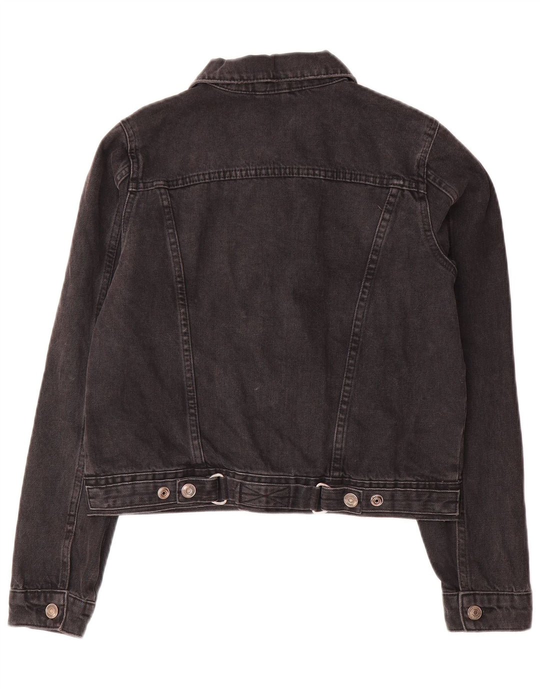 Jaqueta jeans feminina Topshop UK 10 pequena cinza