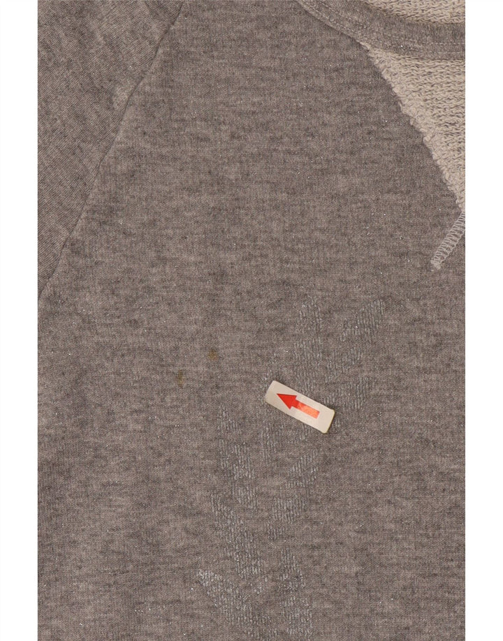 Camiseta feminina Fred Perry Top UK 10 pequeno algodão cinza