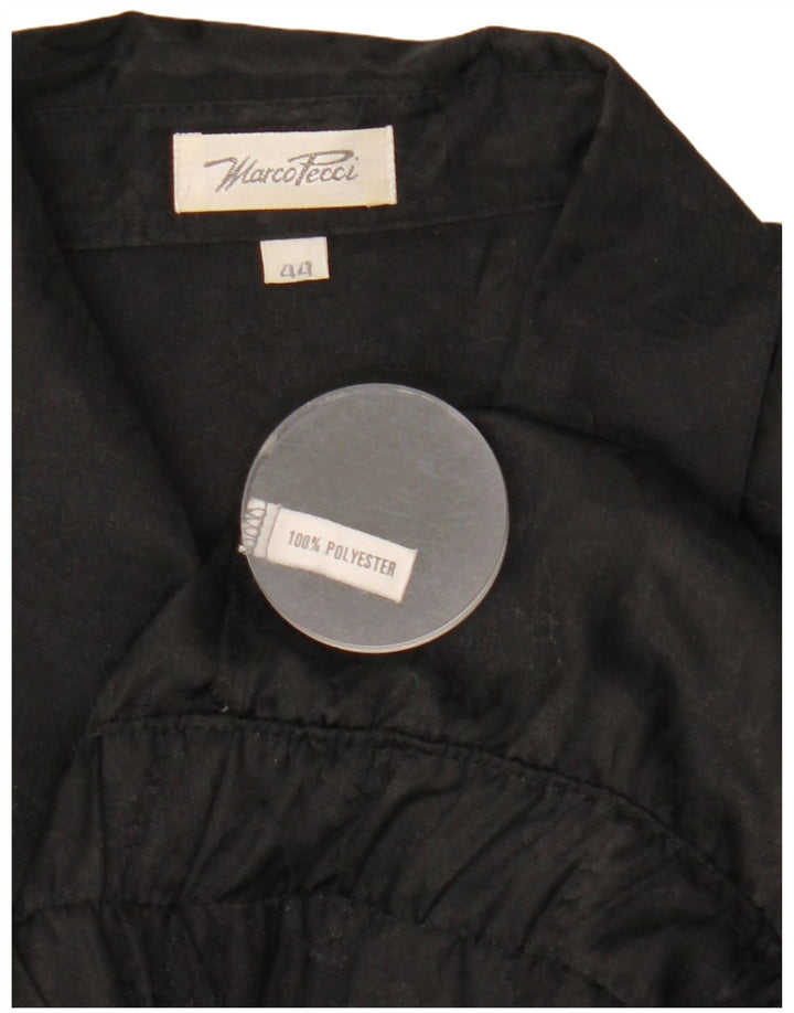 Blusa feminina Marco Pecci manga 3/4 IT 44 poliéster preto médio