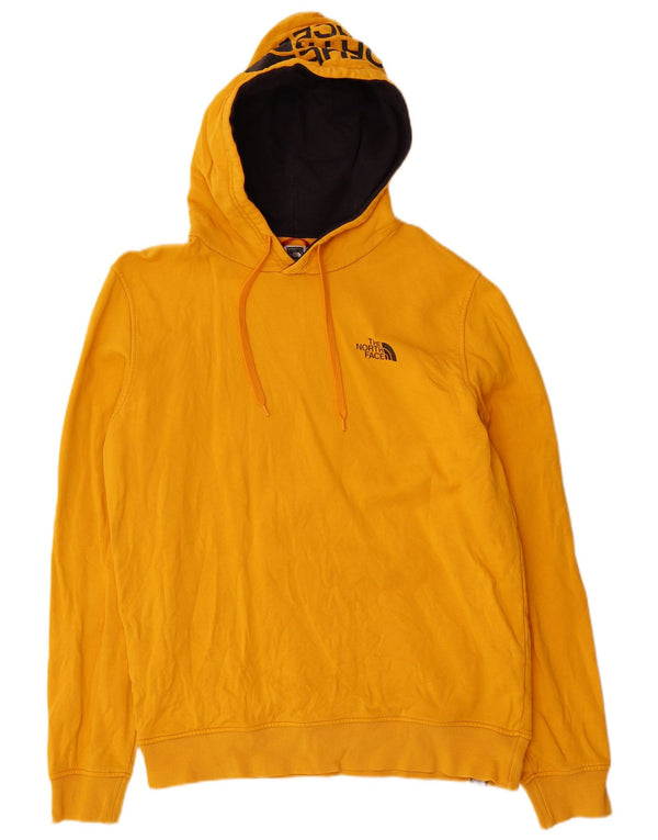 Suéter com capuz gráfico masculino The North Face grande algodão amarelo