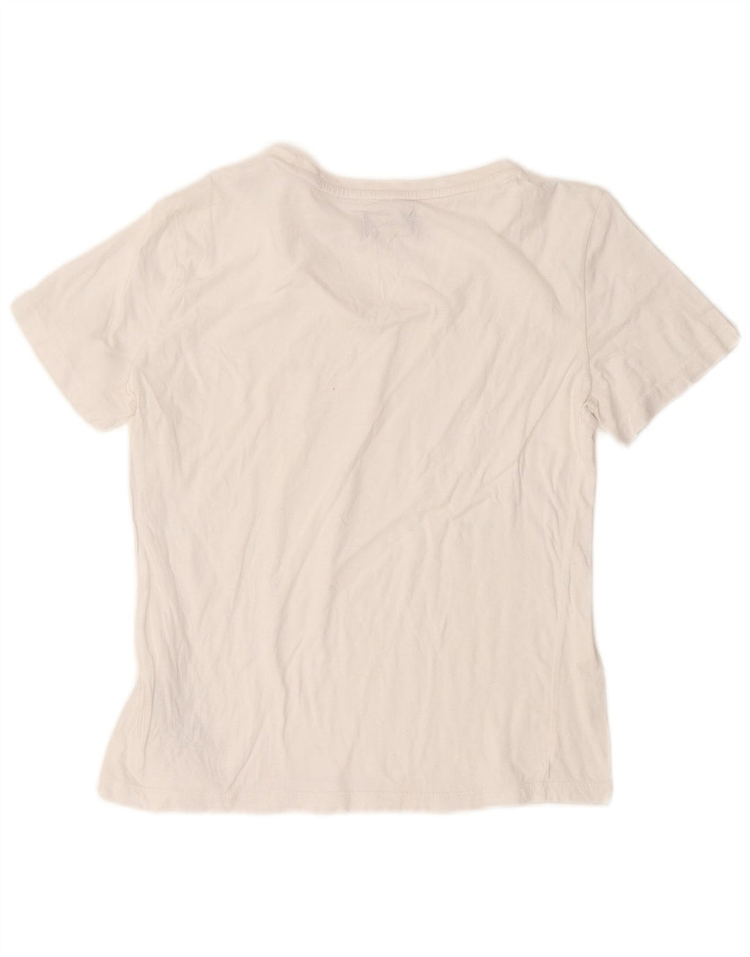 Camiseta feminina GAS UK 12 algodão branco médio