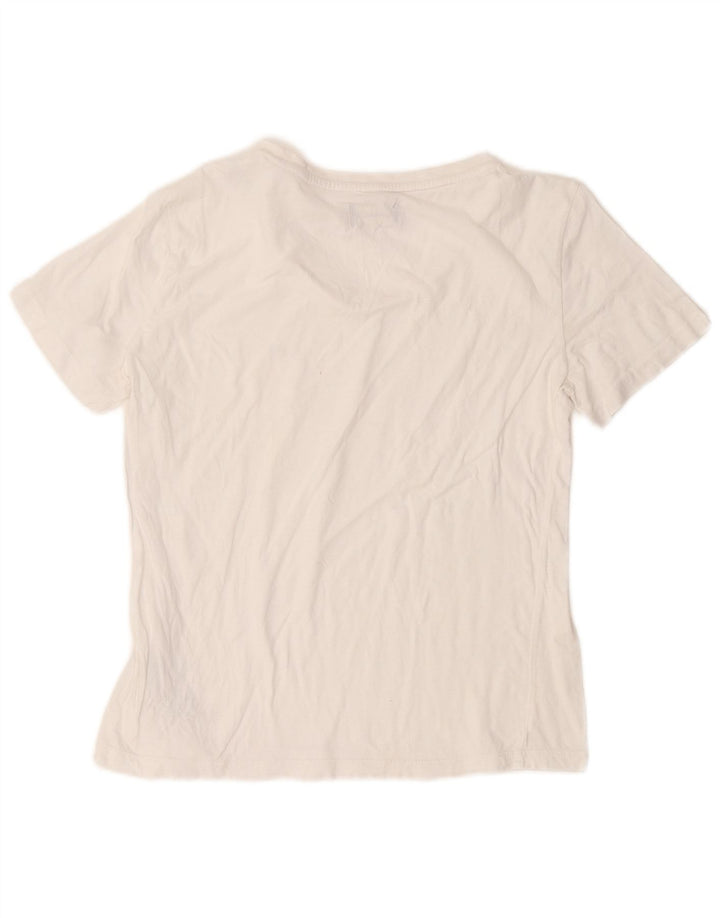 Camiseta feminina GAS UK 12 algodão branco médio
