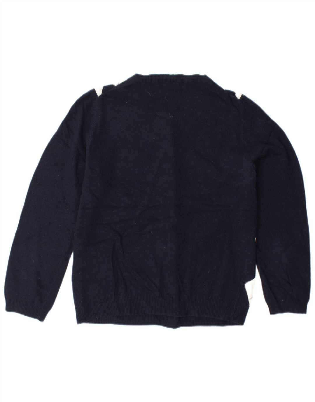 Suéter cardigã masculino J. CREW Reino Unido 6 XS Azul marinho Argyle/Diamante