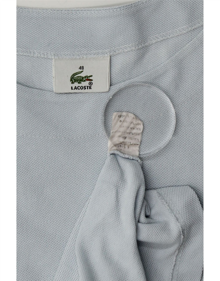 Camiseta feminina Lacoste tamanho superior 48 XL azul algodão