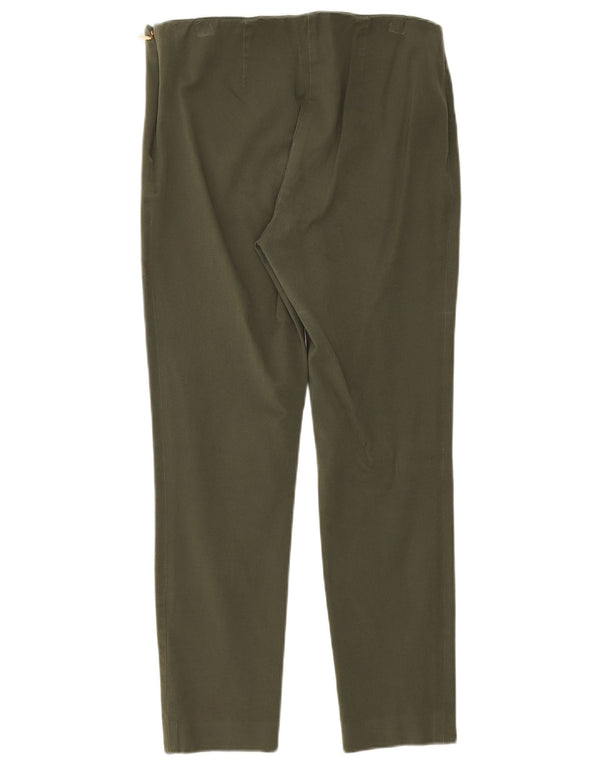 Ralph Lauren Calça feminina casual slim EUA 8 médio W30 L26 viscose verde