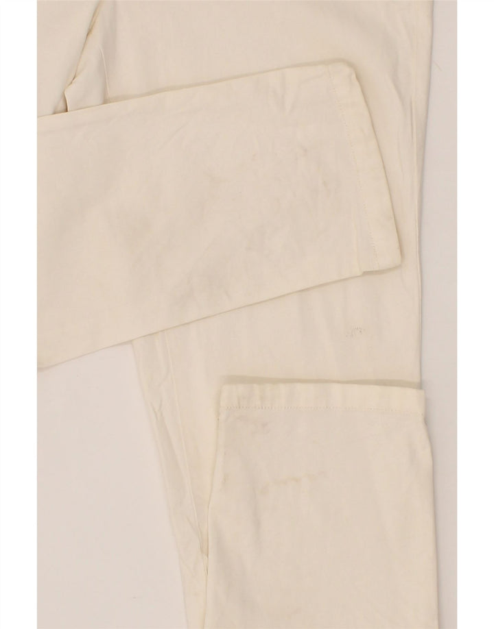 MASSIMO DUTTI Womens Slim Chino Trousers EU 42 Large W32 L31 Off White Vintage Massimo Dutti and Second-Hand Massimo Dutti from Messina Hembry 