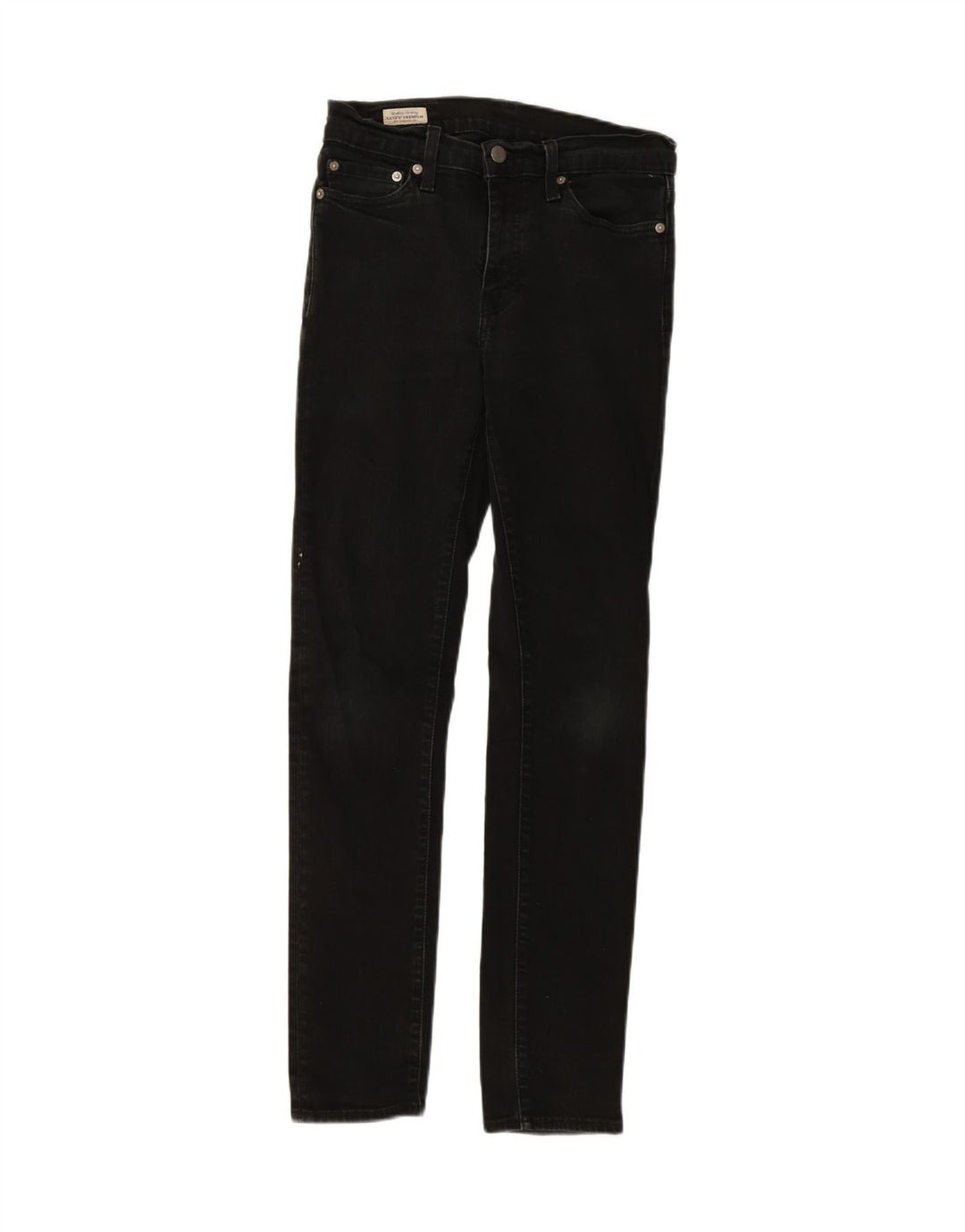 Jeans slim feminino LEVI'S W29 L29 algodão preto