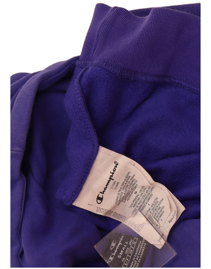 CHAMPION Suéter masculino com capuz gráfico pequeno algodão roxo