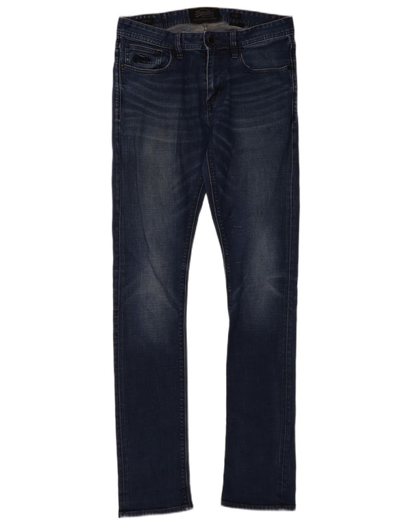 Jeans Superdry Masculino Slim W32 L36 Azul Algodão