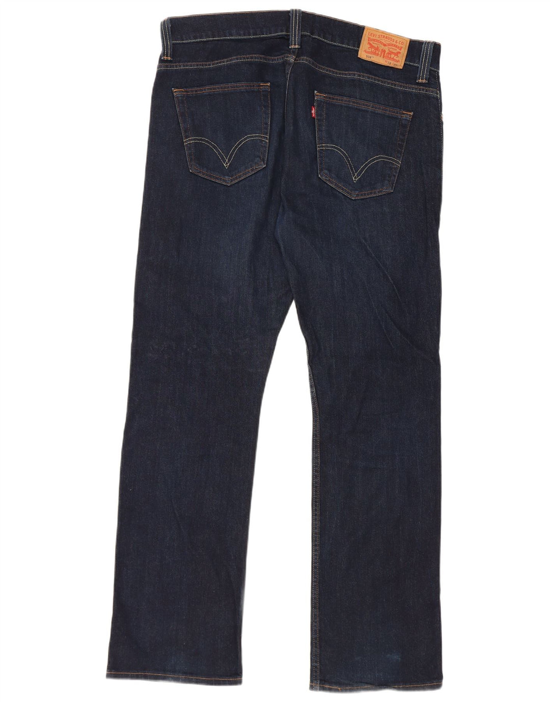 Levi's Masculino 506 Straight Jeans W38 L32 Azul Marinho Algodão