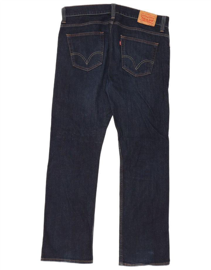 Levi's Masculino 506 Straight Jeans W38 L32 Azul Marinho Algodão