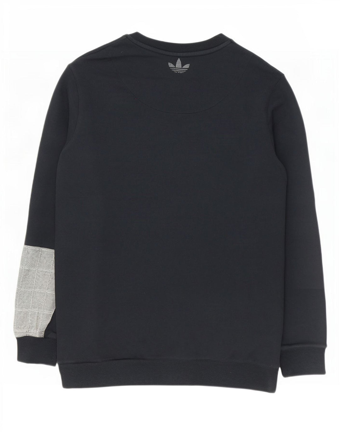 Adidas Mens Graphic Moletom Jumper Grande Preto Colorblock Algodão