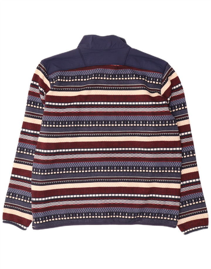 Columbia Suéter masculino com zíper e gola 2XL poliéster listrado multicolorido