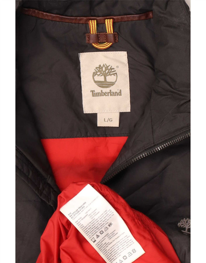 Colete acolchoado masculino Timberland UK 40 grande poliéster preto