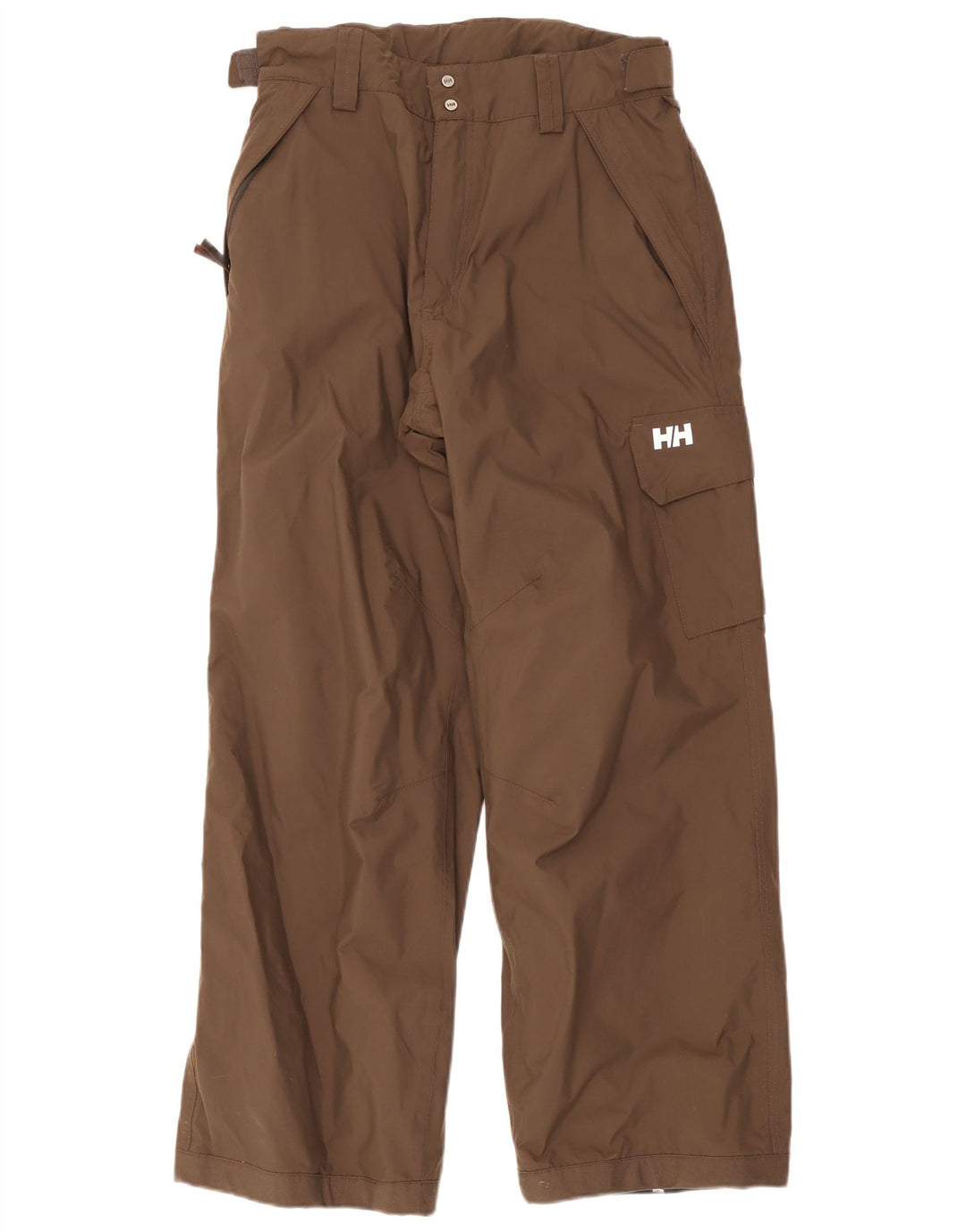 Helly Hansen Mens Straight Cargo Calças Grande W34 L32 Poliéster Marrom