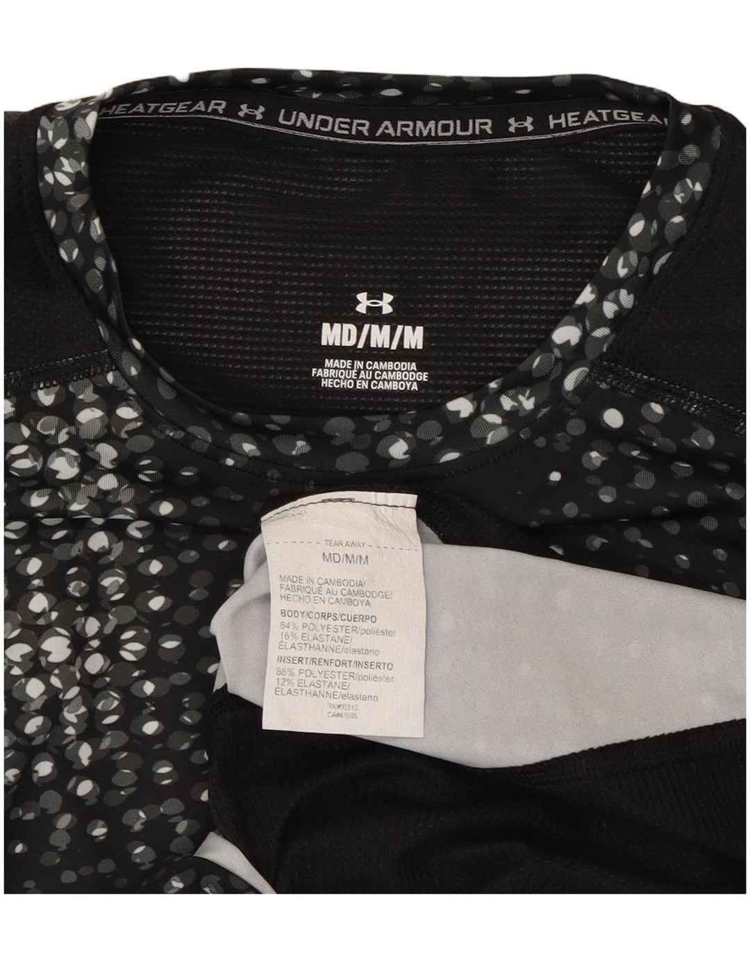 Camiseta gráfica feminina Under Armour UK 12 poliéster preto médio