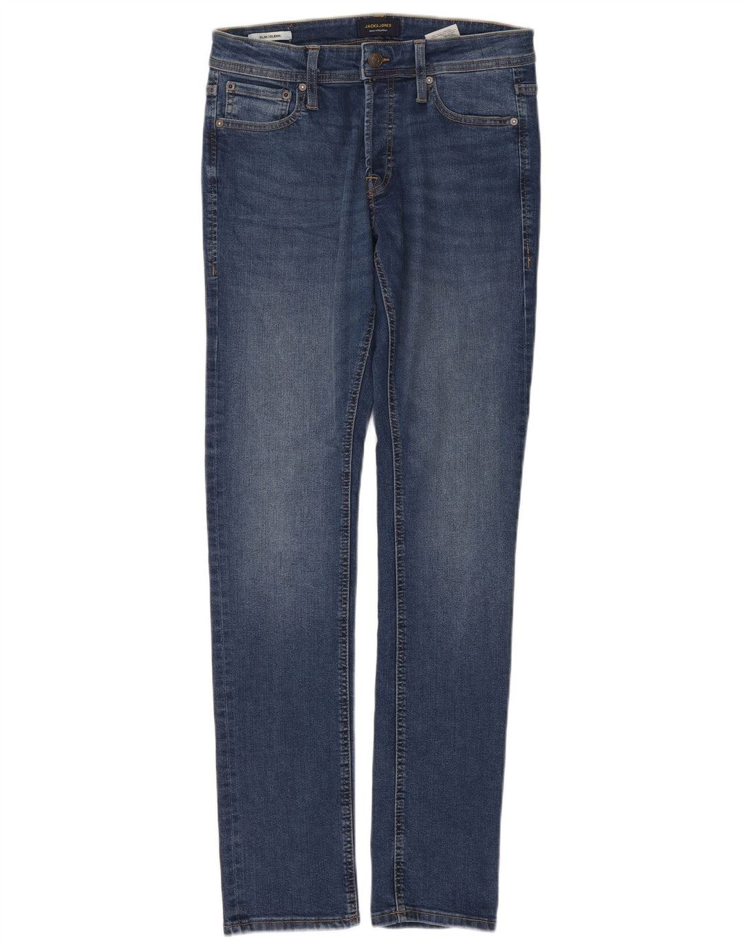 Jack & Jones Masculino GLENN Slim Jeans W30 L34 Azul Algodão