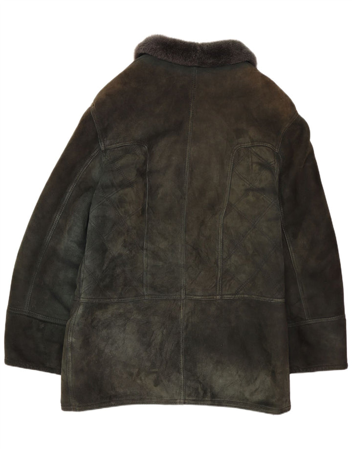 Jaqueta masculina Dibi Shearling UK 40 grande verde