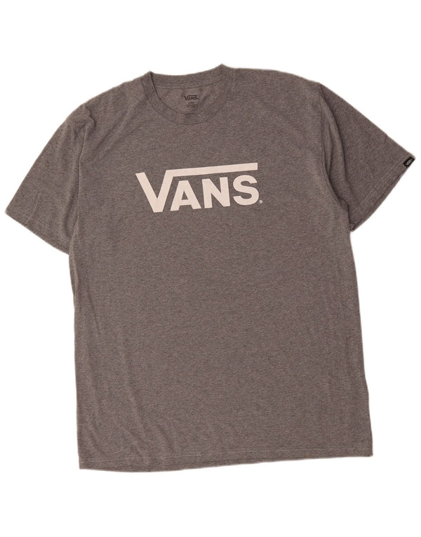 Camiseta Vans masculina gráfica grande algodão cinza