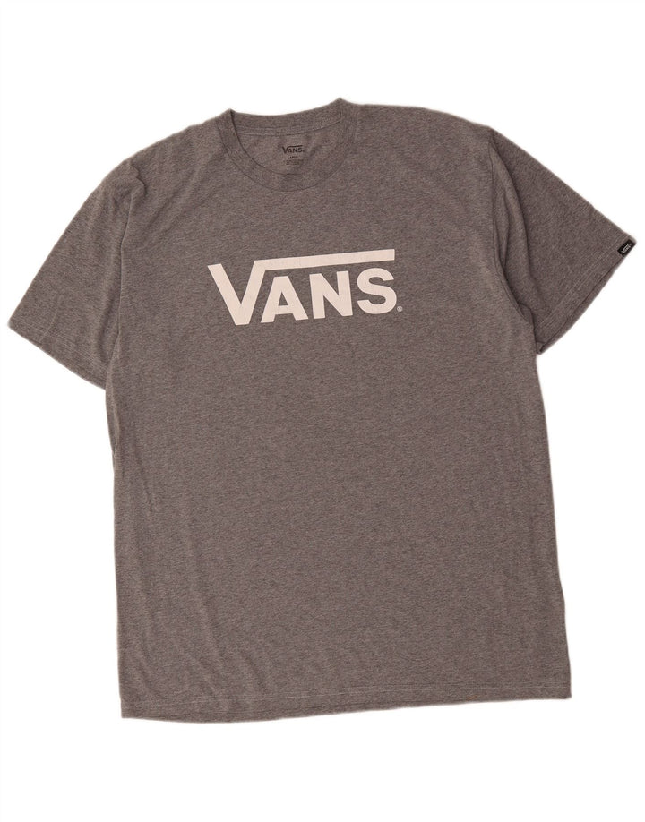Camiseta Vans masculina gráfica grande algodão cinza