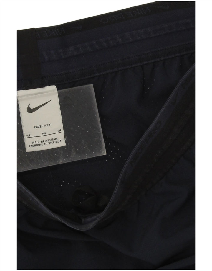 Shorts esportivos masculinos Nike Dri Fit médio azul marinho colorblock poliéster