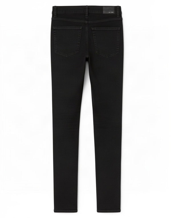 Marks & Spencer Ivy Skinny Jeans Feminino Reino Unido 10 Pequeno W27 L28 Algodão Preto